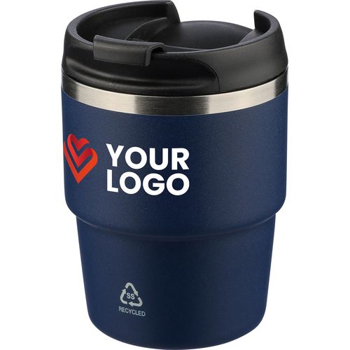 ?Gerecycled roestvrijstalen dubbelwandige drinkbeker (175 ml) Oli ?Gerecycled roestvrijstalen dubbelwandige drinkbeker (175 ml) Oli