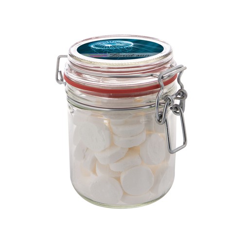 Maxi pot en verre 0,4 litre, rempli de bonbons