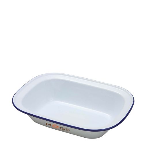 Enamel Oblong Pie Dish (280x210x65mm)
