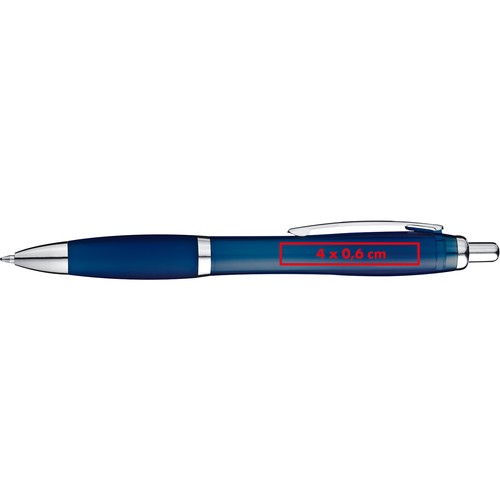 Transparent ball pen with rubber grip Transparent ball pen with rubber grip