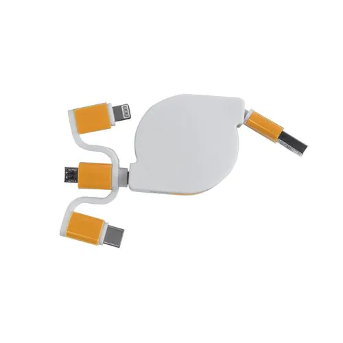 Retractable charging cable USB, Type-C, lightning and micro USB