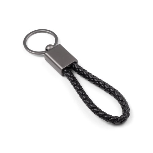 KETCHUM. Porte-clés rectangulaire avec cordon tressé en polyester (21 % recyclé) et 79 % polyuréthane KETCHUM. Porte-clés rectangulaire avec cordon tressé en polyester (21 % recyclé) et 79 % polyuréthane