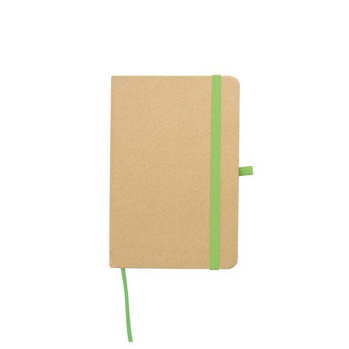 Bloc-notes en carton recyclé avec détails colorés