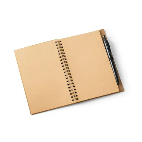 VICENTE. Carnet B6 en liège et polyester recyclé (100% rPET) avec stylo bille VICENTE. Carnet B6 en liège et polyester recyclé (100% rPET) avec stylo bille