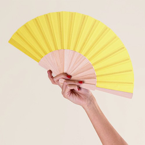Abanico de madera y poliéster Acanto