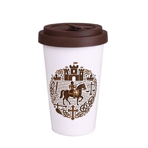 Becher Freedom Lock 280ml weiß/braun