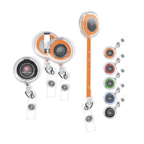 BADGE : RETRACTABLE BADGE HOLDER WITH 1M FLEXIBLE TAPE MEASURE BADGE : RETRACTABLE BADGE HOLDER WITH 1M FLEXIBLE TAPE MEASURE