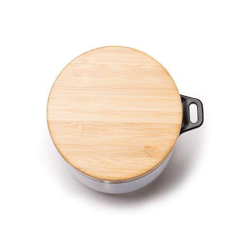 Contenedor térmico de 400 ml con tapa de bambú y b Evaldo