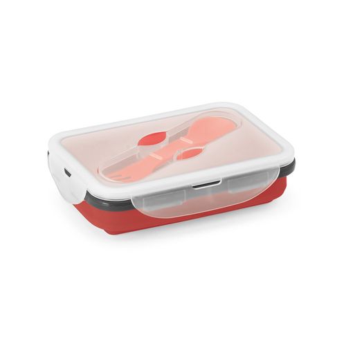 SAFFRON. Lunch Box. Wysuwane hermetyczne pudełko wykonane z silikonu i PP 640 mL SAFFRON. Lunch Box. Wysuwane hermetyczne pudełko wykonane z silikonu i PP 640 mL