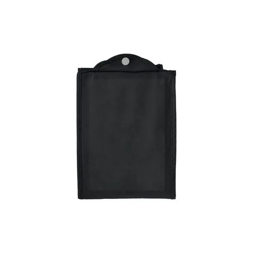 Stitched 80 g/m2 non-woven fabric foldable shopping bag with gusset and short handles