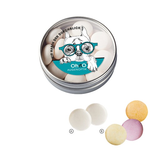 Boîte transparente avec mentos Boîte transparente avec mentos