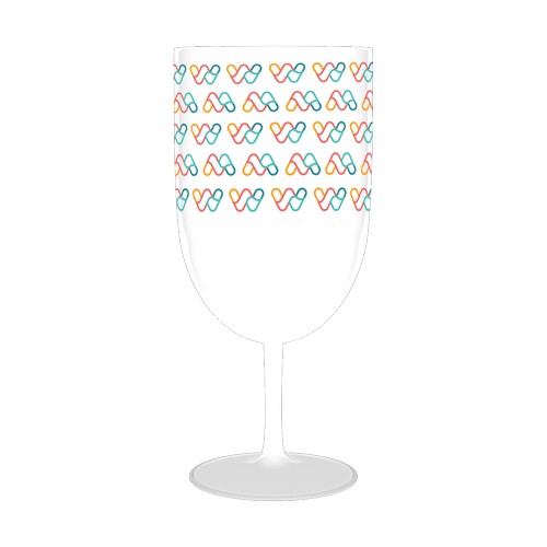 ‘Events’ white wine glass personalised 18 cl - Digital printing