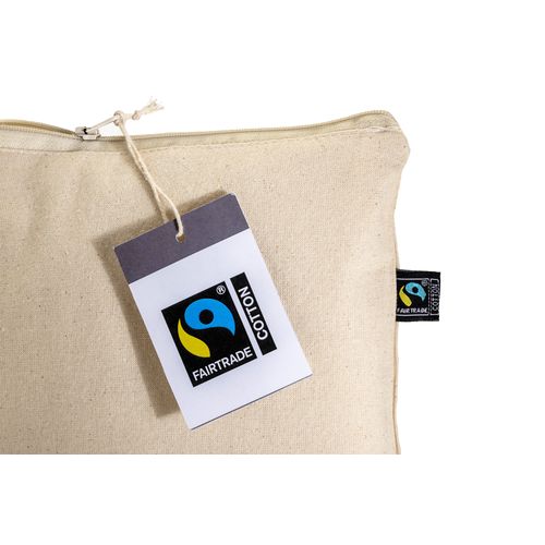 Beauty case en coton FAIRTRADE ® 180 g/m2 avec fermeture éclair