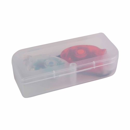 Double LED plastic bicycle lights, one with white light and one with red light