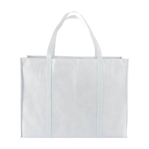 Shopper maxi avec soufflet en TNT 100 g/m2 cousu avec anses longues Shopper maxi avec soufflet en TNT 100 g/m2 cousu avec anses longues