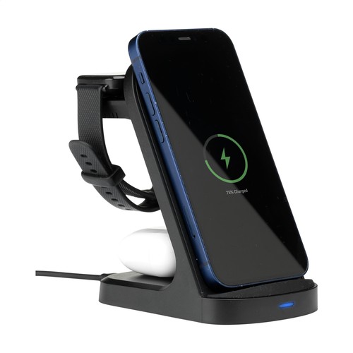 Triple-Up RCS Recycled ABS Wireless Charger Stand Triple-Up RCS Recycled ABS Wireless Charger Stand