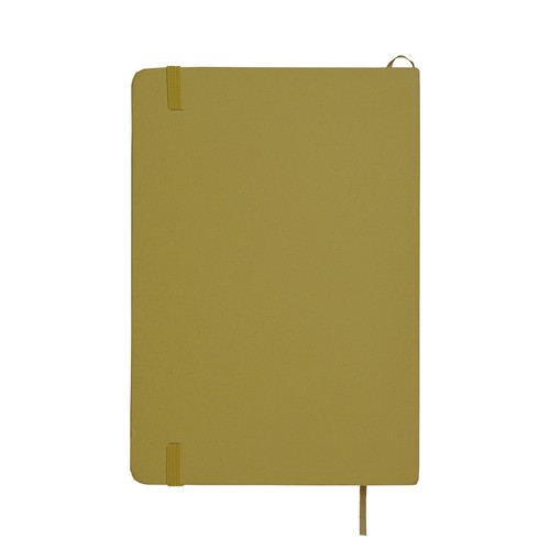 Carnet de notes avec couverture en résidus de fruits et fermeture élastique