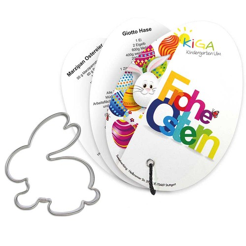Baking-shapes with recipe book Easter egg - bunny 2