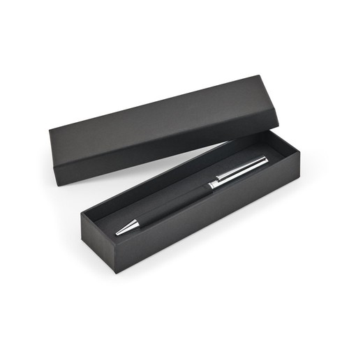 SLAUGHTER. Stylo à bille documentaire en acier inoxydable avec une finition brillante et une encre noire