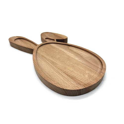 Tagliere a forma di coniglietto pasquale in faggio 30x17 cm