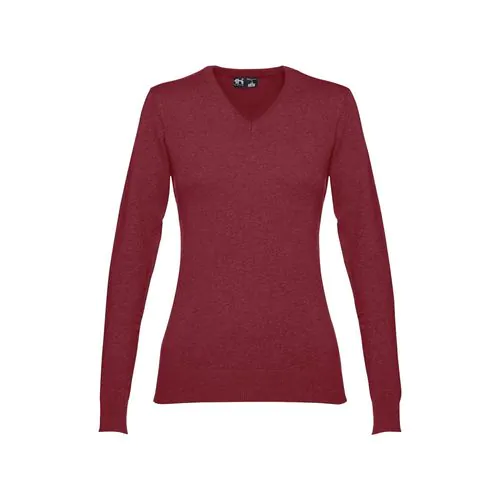 THC MILAN WOMEN. Pullover met V-hals voor dames in katoen en polyamide