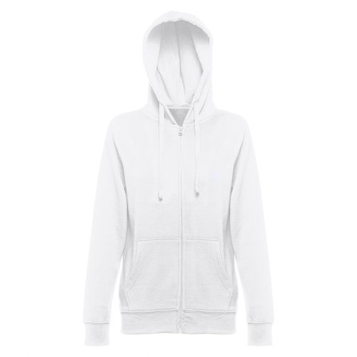 THC AMSTERDAM WOMEN WH. Felpa da donna con cappuccio e zip