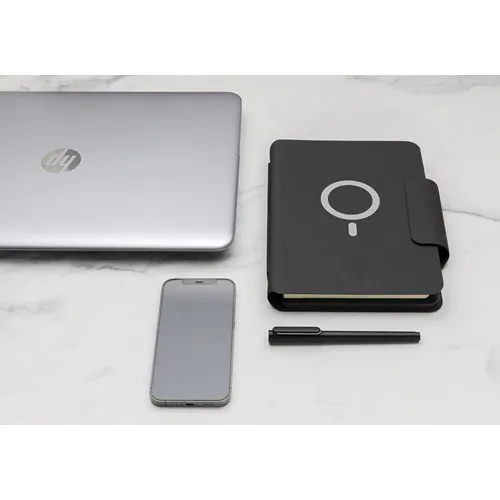 Libreta Artic magnética A5 con carga inalámbrica 10W