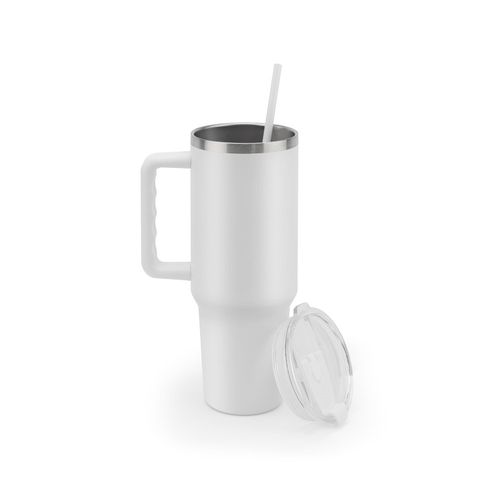 JOYNER XL. Grote roestvrijstalen reisbeker (91% gerecycled) met vacuüm geïsoleerde dubbele wand en een matte afwerking 1300 mL JOYNER XL. Grote roestvrijstalen reisbeker (91% gerecycled) met vacuüm geïsoleerde dubbele wand en een matte afwerking 1300 mL