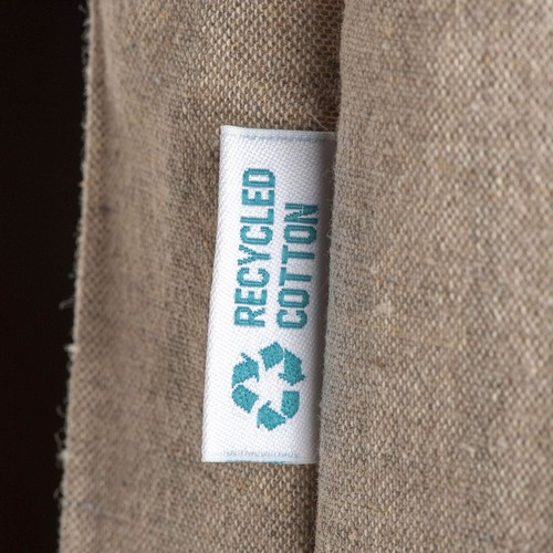190 g/m2 recycled cotton shopping bag, long handles and gusset