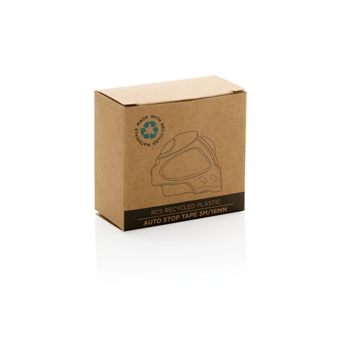 Flexómetro auto stop RCS plástico reciclado 3m/16mm