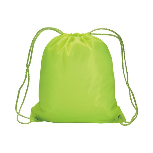 Fluorescent 210T polyester backpack with drawstring closure and reinforced corners Fluorescent 210T polyester backpack with drawstring closure and reinforced corners
