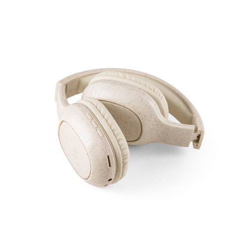 FEYNMAN. Cuffie wireless pieghevoli con batteria di 4 ore in paglia di grano e ABS FEYNMAN. Cuffie wireless pieghevoli con batteria di 4 ore in paglia di grano e ABS