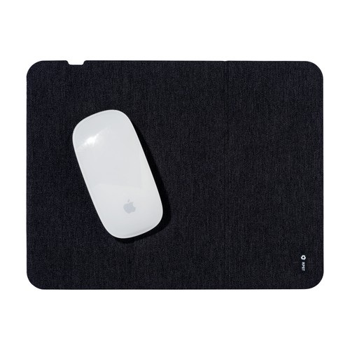 Mousepad e supporto per cellulare in R-PET, con caricabatterie wireless Mousepad e supporto per cellulare in R-PET, con caricabatterie wireless