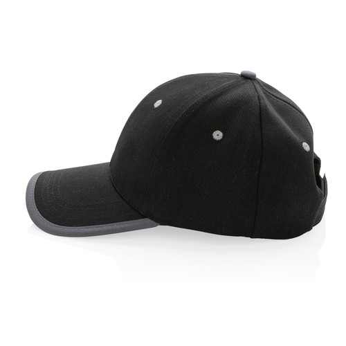 Impact AWARE™ 6 panel 280gr recycled katoen cap met bies