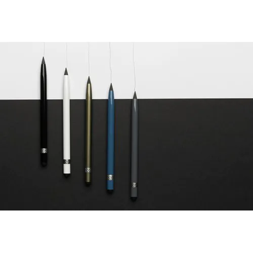 Aluminium inkless pen with eraser