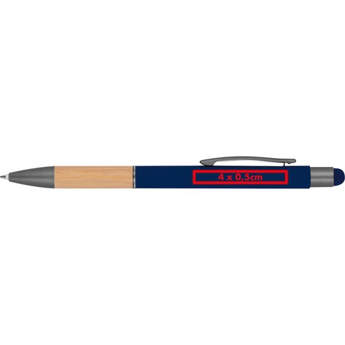 Ball pen with bamboo grip zone