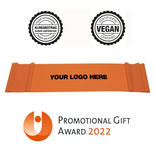 Exercise Band / Fitness Band, orange (light) - sustainable & vegan - MOQ 400 pcs.