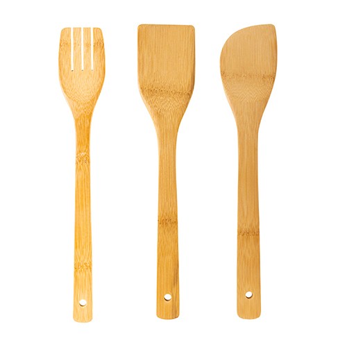 Utensils in bamboo, set of 3 Veigelia Utensils in bamboo, set of 3 Veigelia
