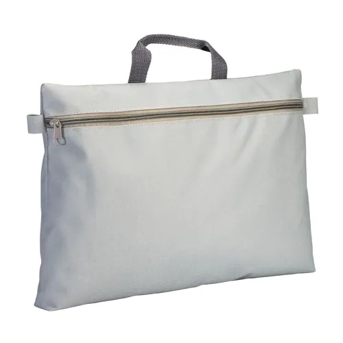 600d polyester document folder, with handle and zipper closure