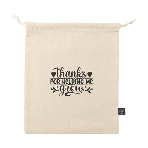 Gift Pouch Naturel GRS Recycled Cotton (150 g/m²) M