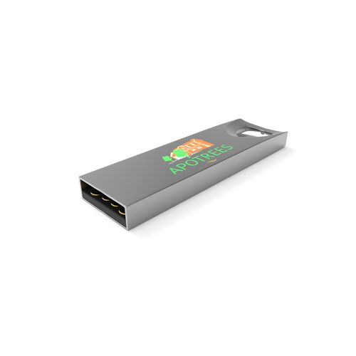 USB Stick Triangle (Silver, 4GB 2.0, Print in full color frontside) USB Stick Triangle (Silver, 4GB 2.0, Print in full color frontside)