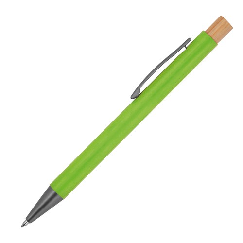 pen made from recycled aluminium with bamboo pusher pen made from recycled aluminium with bamboo pusher