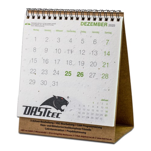 Calendrier de bureau en papier ensemencé - Marguerite