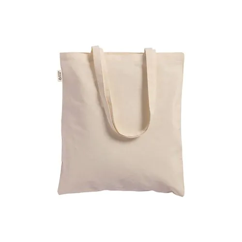 180 g/m2 recycled cotton/polyester shopping bag, long handles