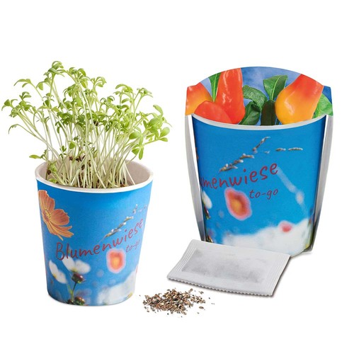 Flower meadow to-go - Chili - custom print 4/0-color Flower meadow to-go - Chili - custom print 4/0-color