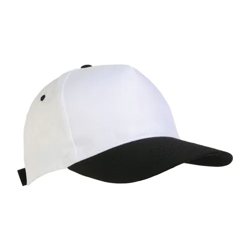Polyester 5-panel cap with adjustable velcro strap Polyester 5-panel cap with adjustable velcro strap
