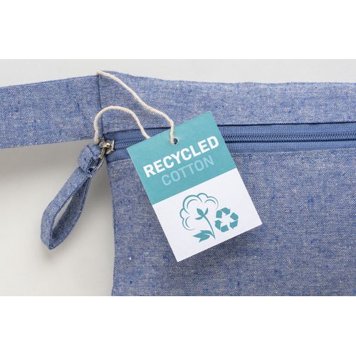 Document holder made of 180 g/m2 recycled cotton with zipper closure, GRS certified