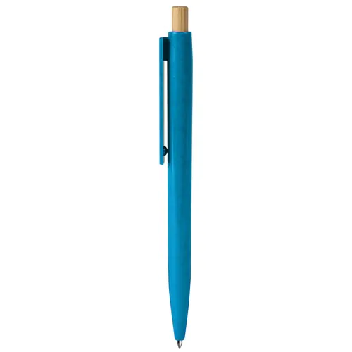 BALLPOINT PEN WITH BLUE REFILL IN WHEAT STRAW+ABS AND BAMBOO BALLPOINT PEN WITH BLUE REFILL IN WHEAT STRAW+ABS AND BAMBOO