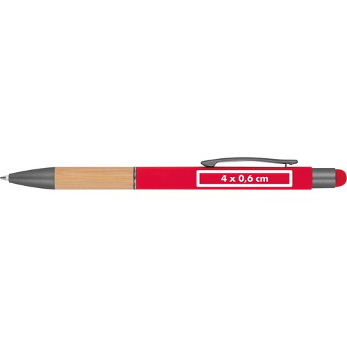 Ball pen with bamboo grip zone