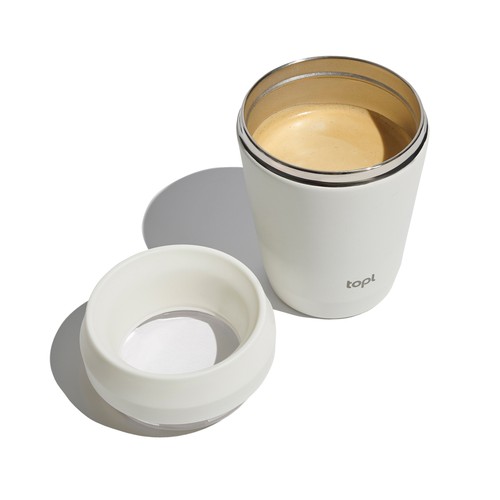 Topl Recycled Staal To Go beker gepatenteerd 360 Lid 235ml Topl Recycled Staal To Go beker gepatenteerd 360 Lid 235ml